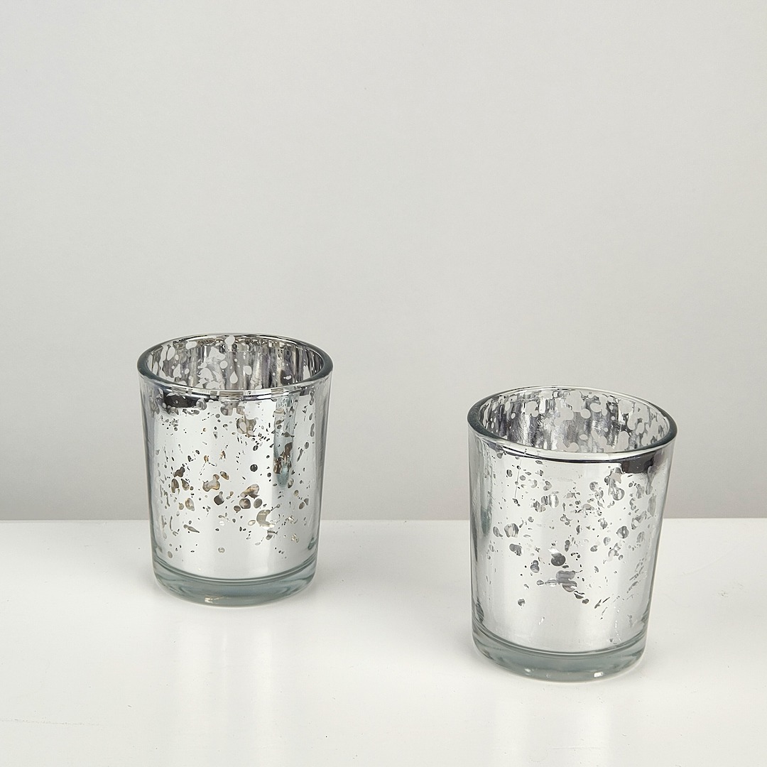 Mercury Silver Glass Tea Light Votive image 0